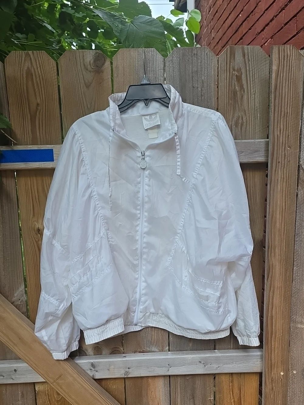 adidas White Women's Zip-Up Bomber Jacket